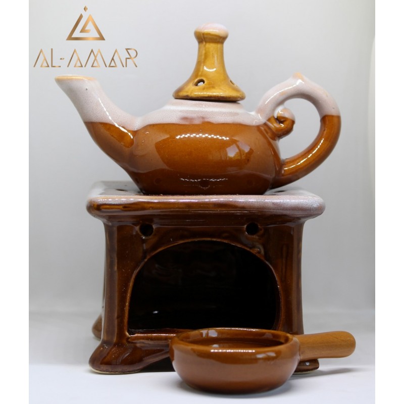 XL AROMA OIL LAMP BROWN TEAPOT SHAPE | Отлична цена от Al-amar.bg
